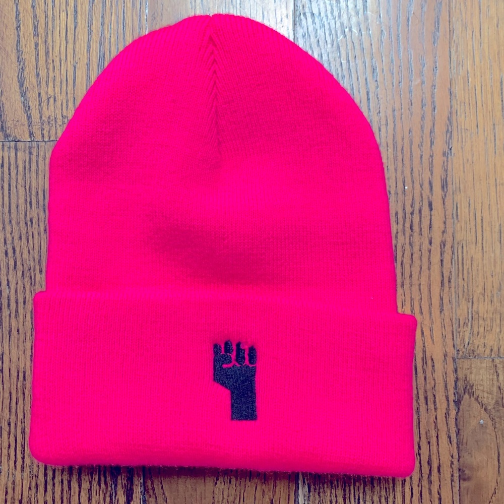 Raised fist beanie
